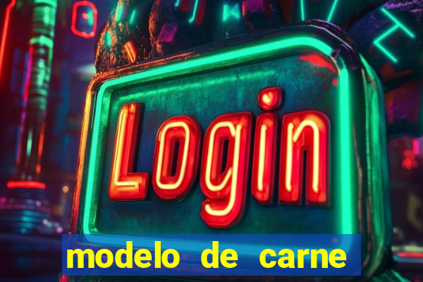 modelo de carne para pagamento